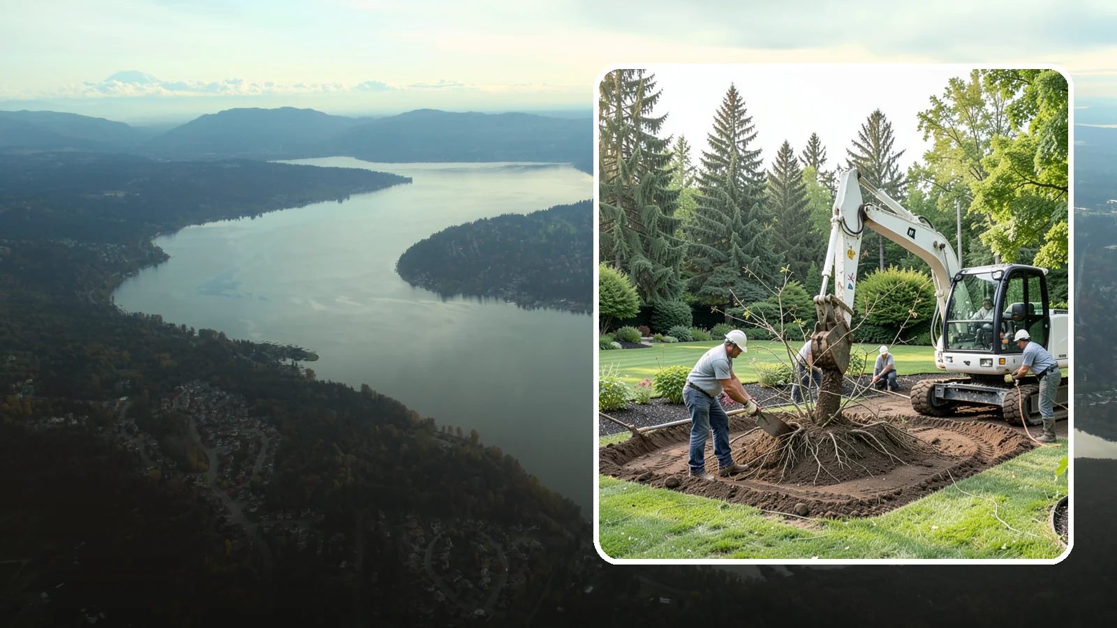 Root Flare Excavation in Sammamish, King County, WA - Root flare excavation that uncovers a buried trunk base to stop rot and girdling before they kill the tree.