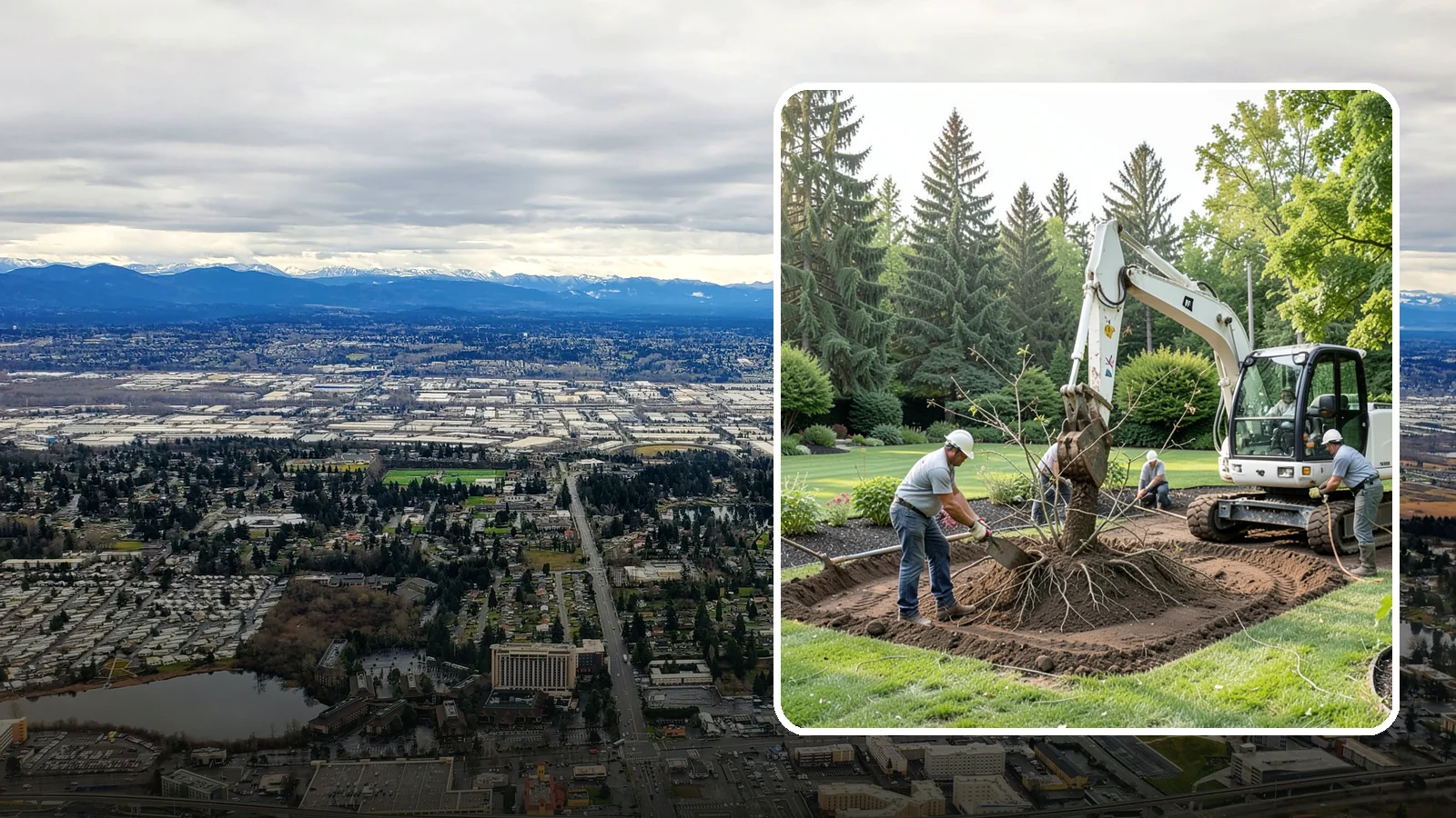 Root Flare Excavation in SeaTac, King County, WA - Root flare excavation that uncovers a buried trunk base to stop rot and girdling before they kill the tree.