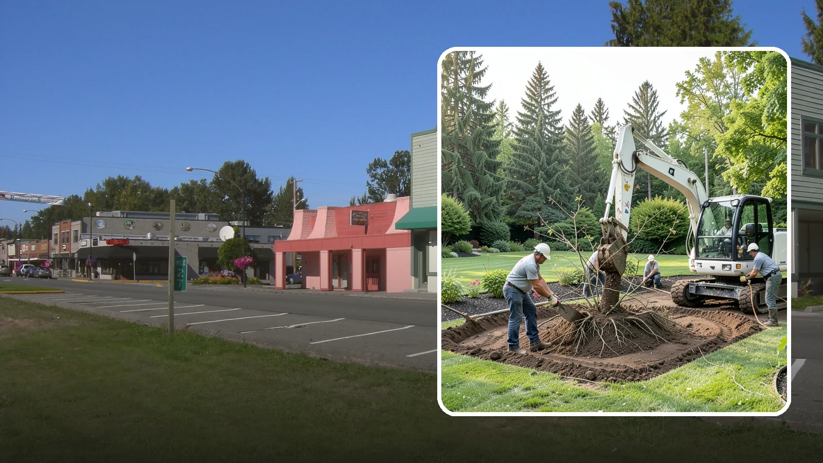 Root Flare Excavation in Snoqualmie, King County, WA - Root flare excavation that uncovers a buried trunk base to stop rot and girdling before they kill the tree.