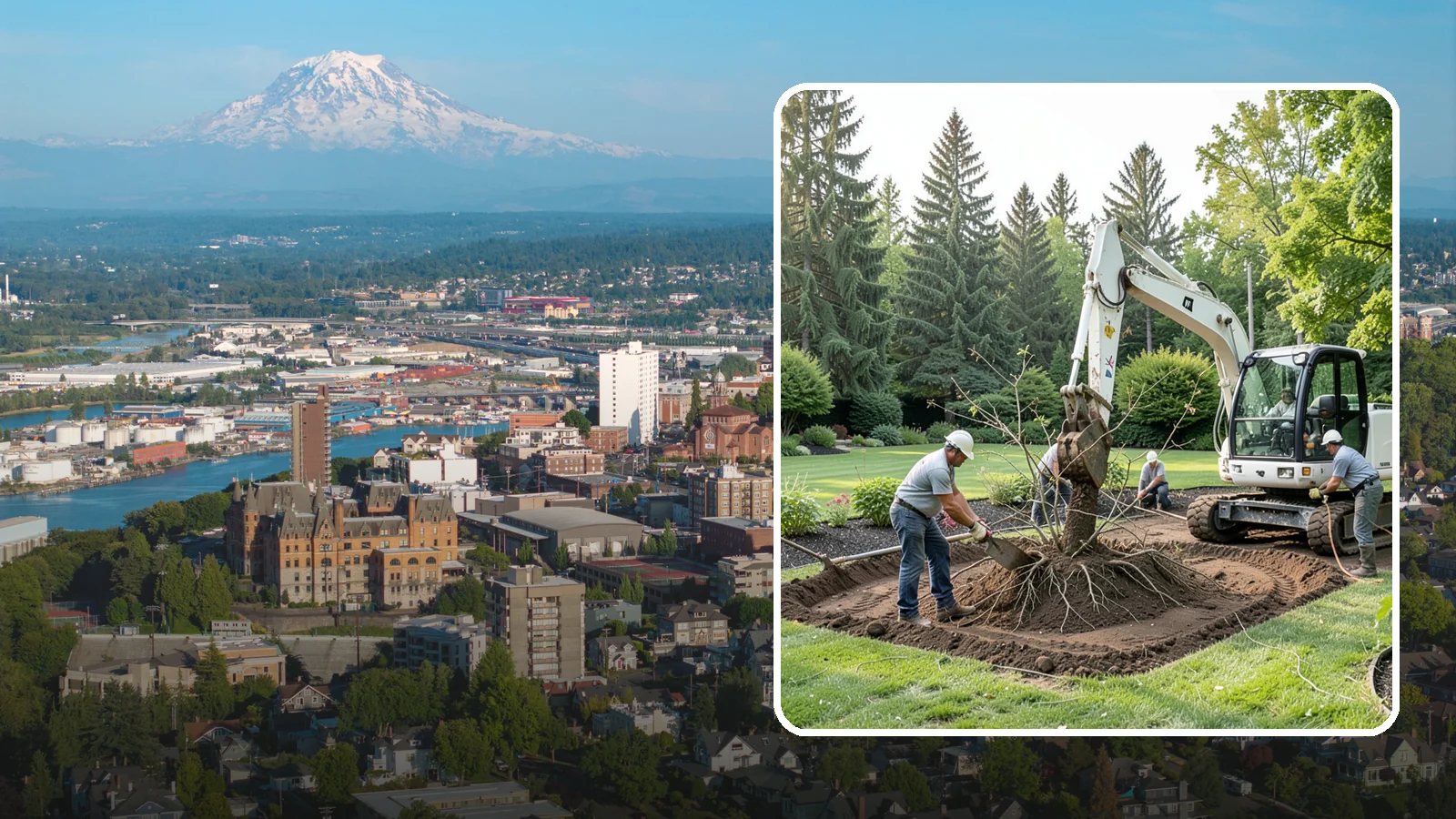 Root Flare Excavation in Tacoma, Pierce County, WA - Root flare excavation that uncovers a buried trunk base to stop rot and girdling before they kill the tree.