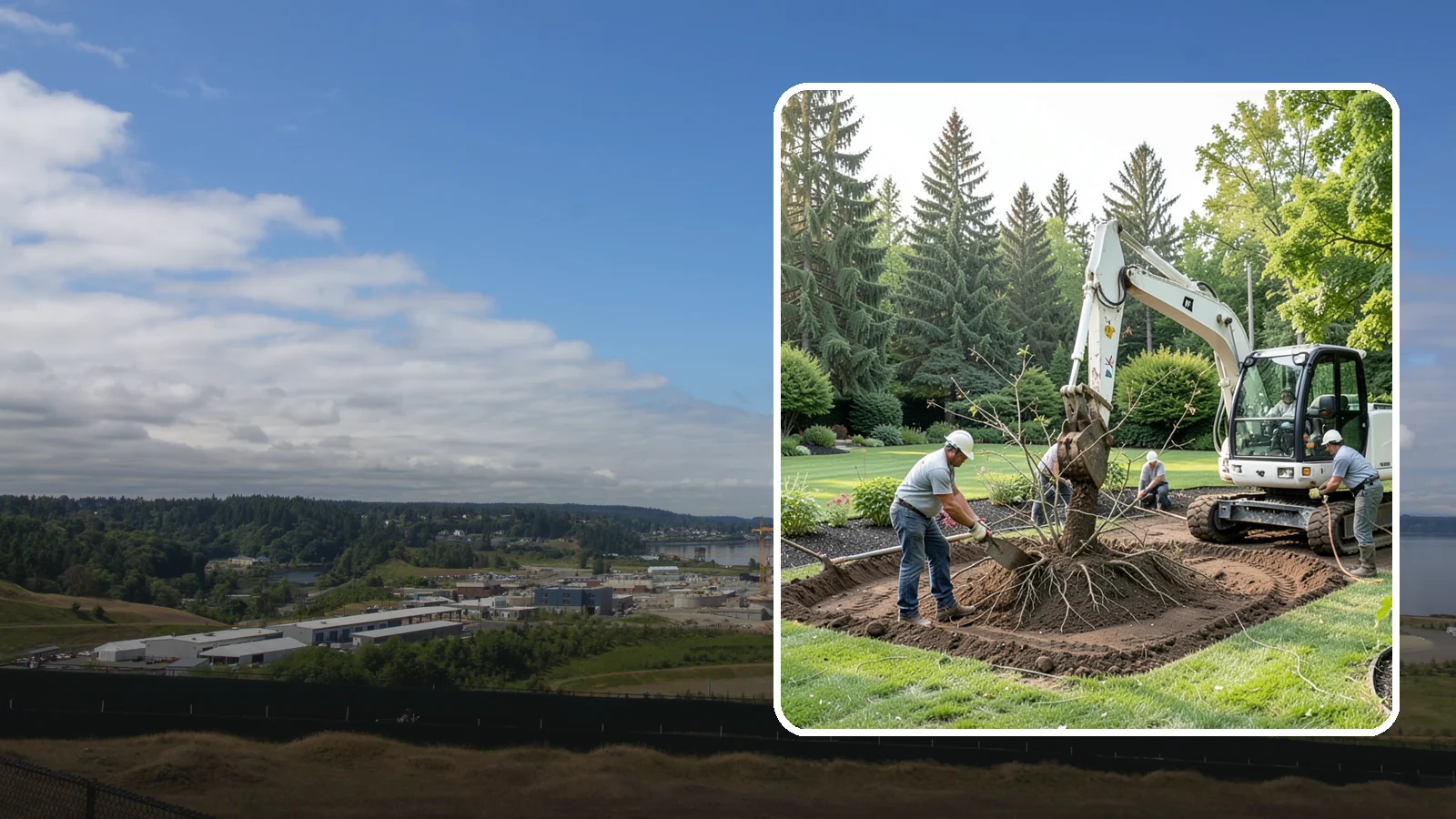 Root Flare Excavation in University Place, Pierce County, WA - Root flare excavation that uncovers a buried trunk base to stop rot and girdling before they kill the tree.