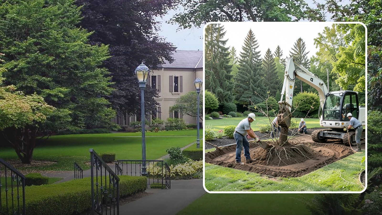 Root Flare Excavation in Woodinville, King County, WA - Root flare excavation that uncovers a buried trunk base to stop rot and girdling before they kill the tree.