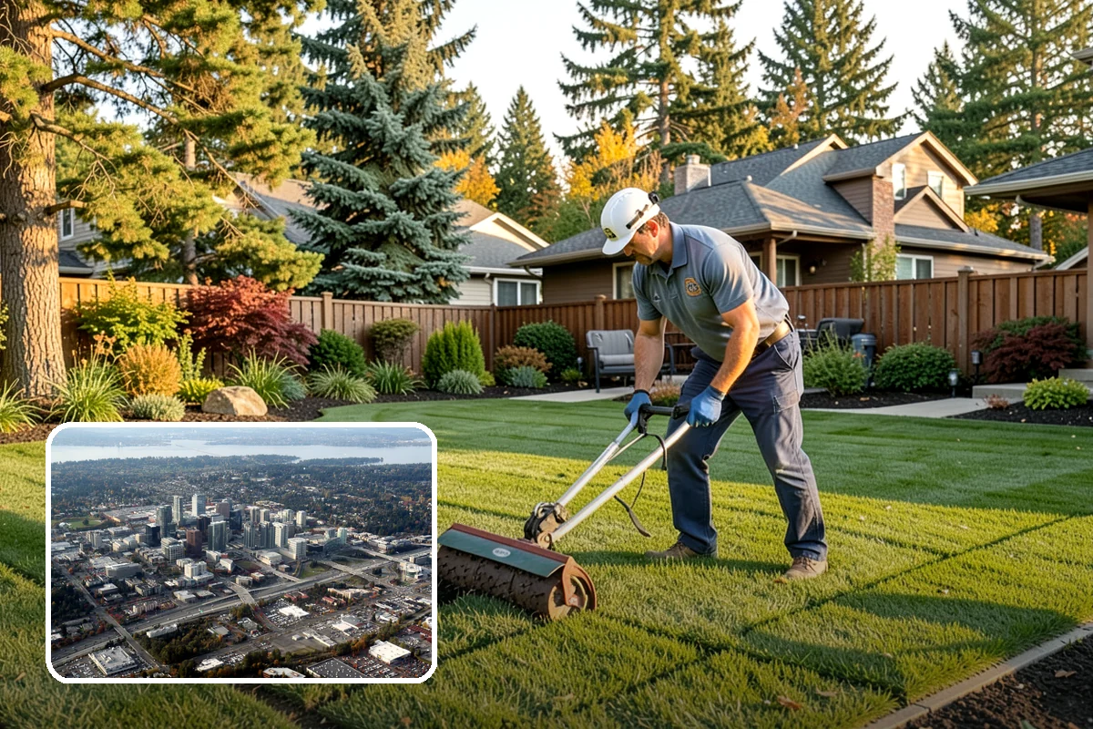 Root Pruning in Bellevue, King County, WA - Manages roots lifting pavement or invading beds