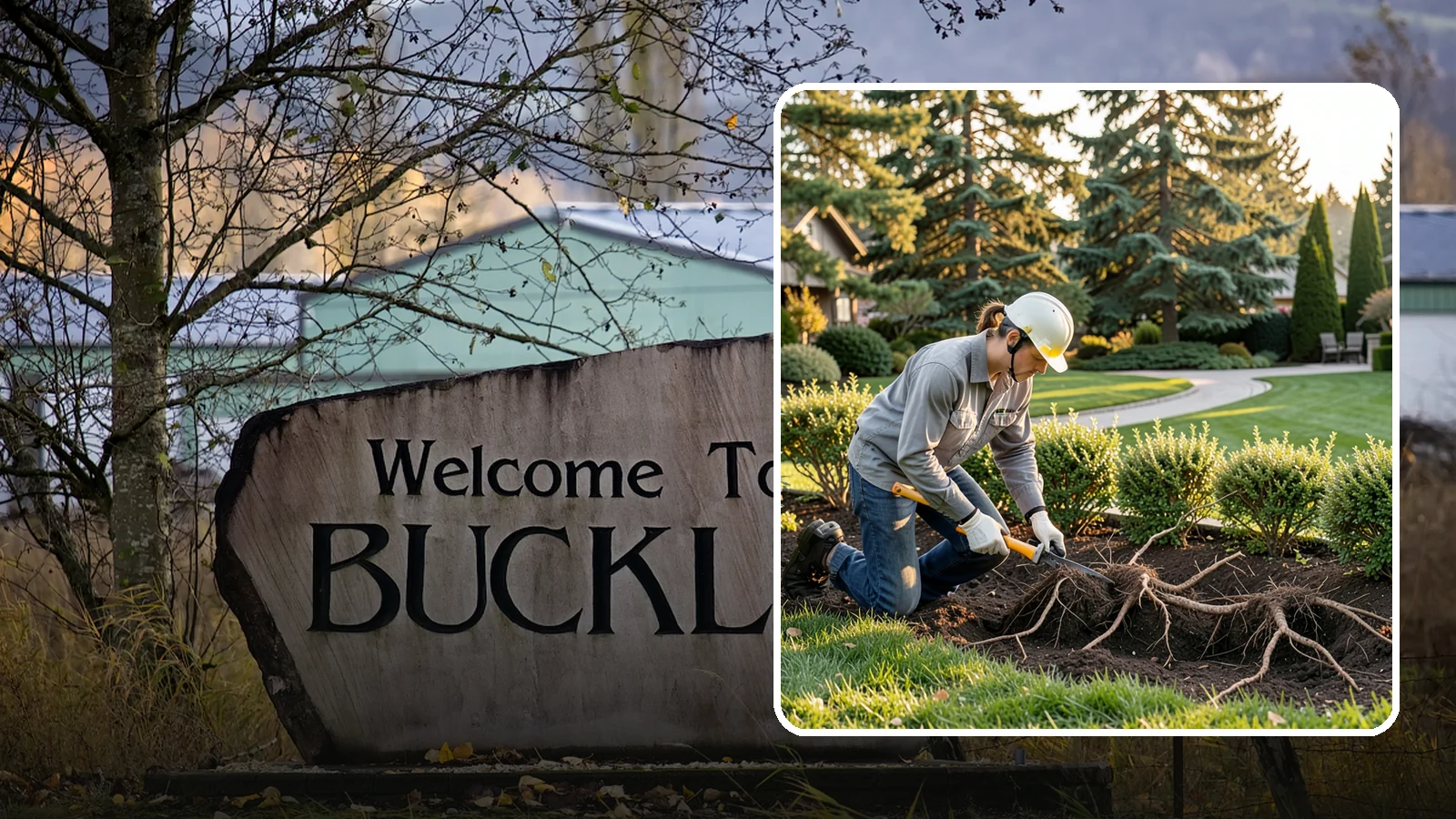 Root Pruning in Buckley, Pierce County, WA - Targeted root pruning that manages invasive roots and prepares plants for a successful future move.