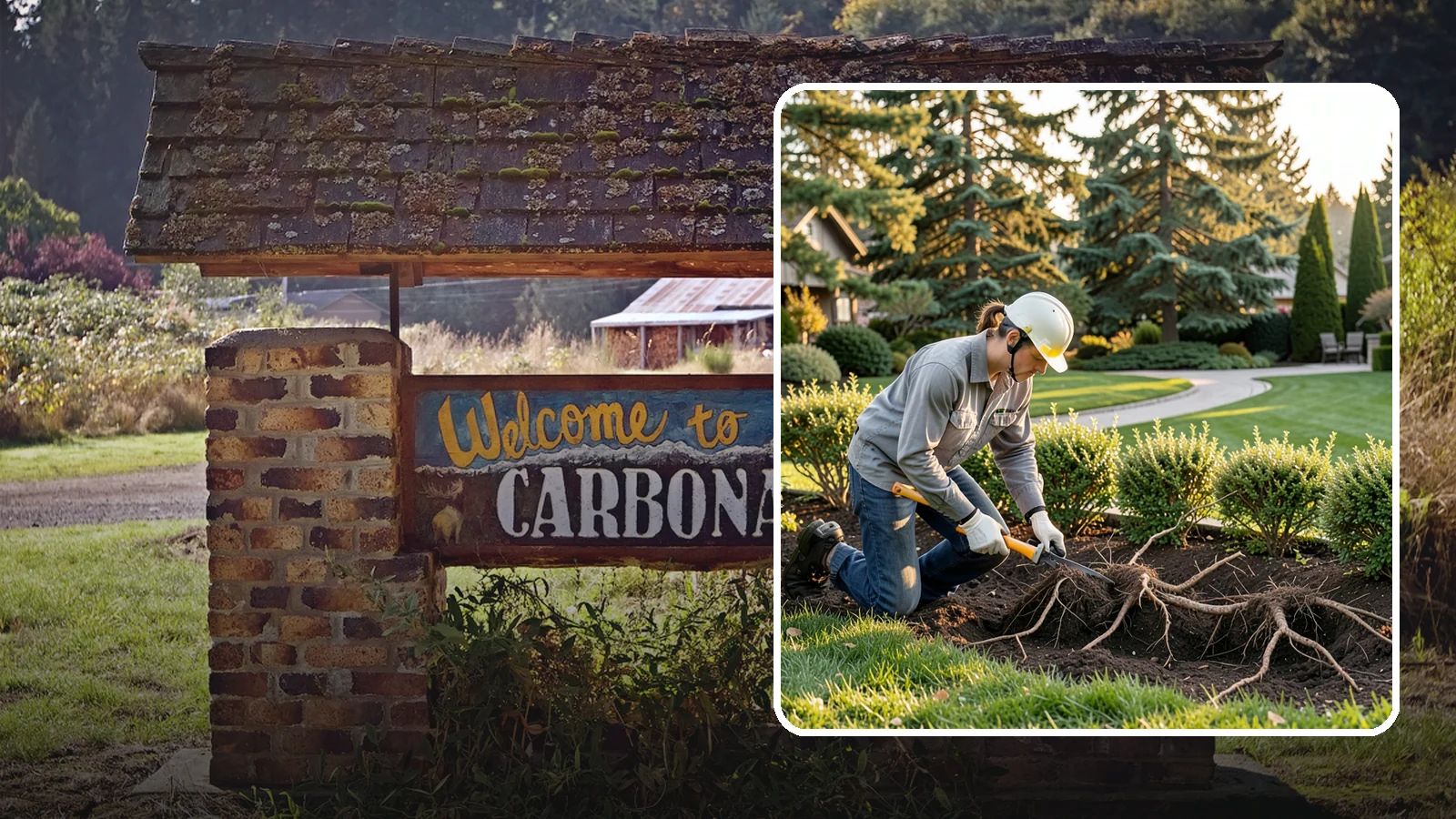 Root Pruning in Carbonado, Pierce County, WA - Targeted root pruning that manages invasive roots and prepares plants for a successful future move.