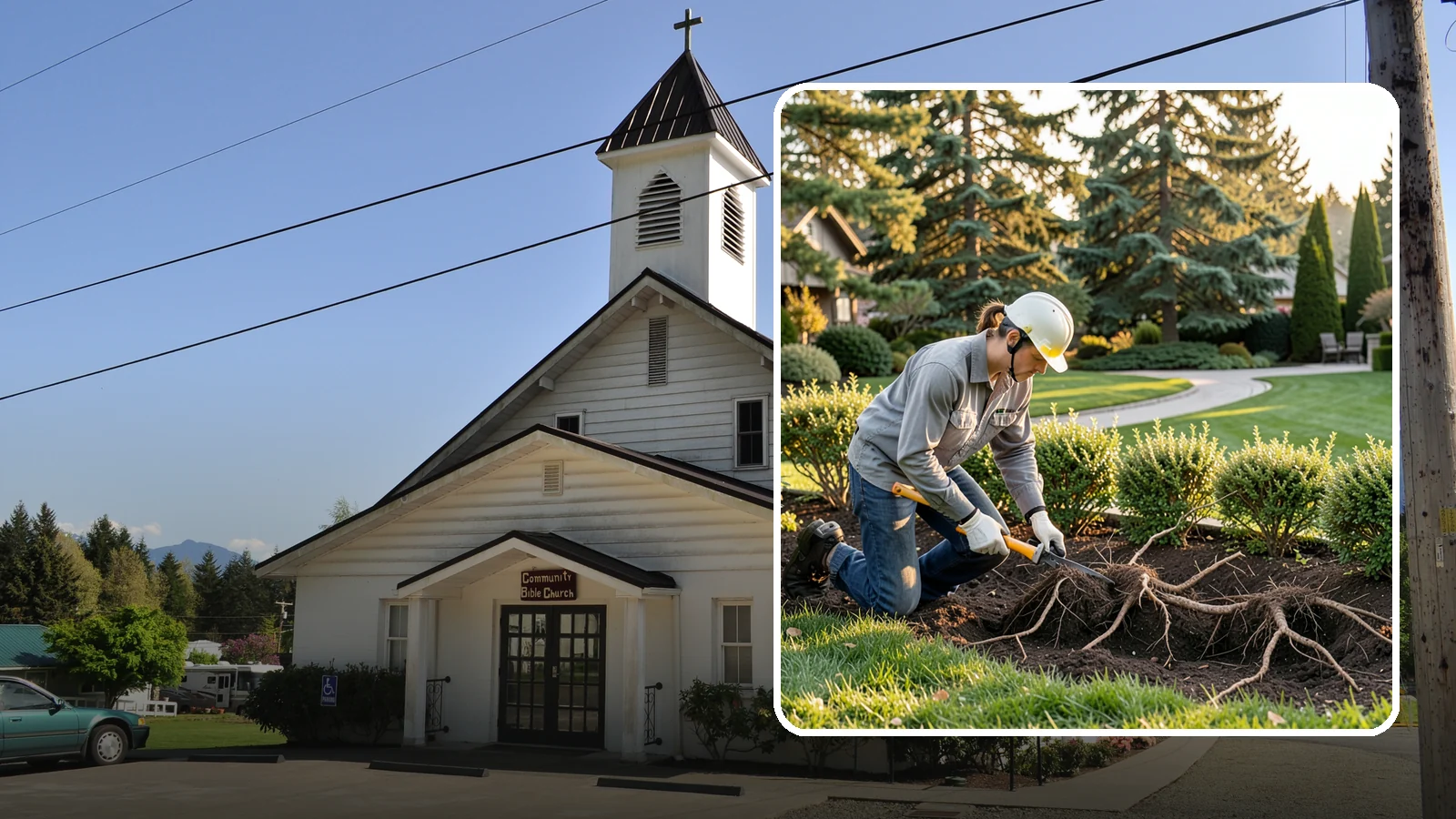 Root Pruning in Concrete, Skagit County, WA - Targeted root pruning that manages invasive roots and prepares plants for a successful future move.