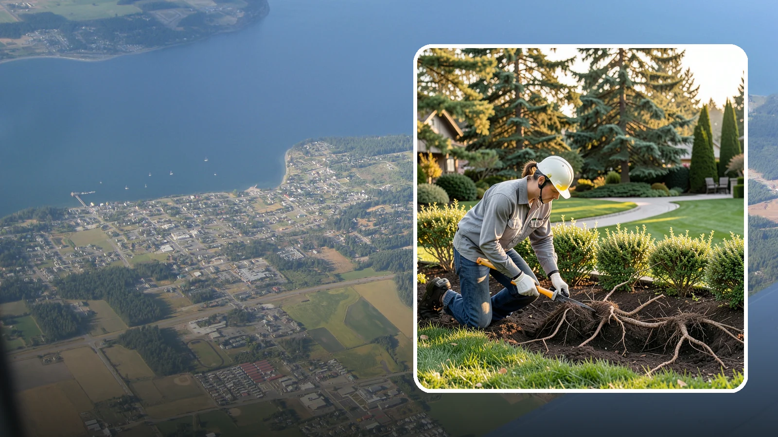 Root Pruning in Coupeville, Island County, WA - Targeted root pruning that manages invasive roots and prepares plants for a successful future move.