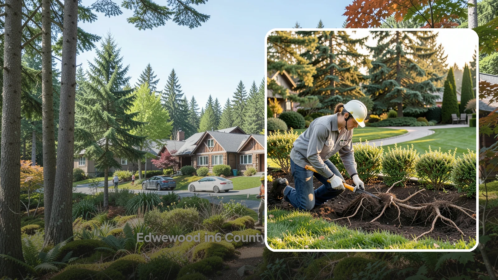 Root Pruning in Edgewood, Pierce County, WA - Targeted root pruning that manages invasive roots and prepares plants for a successful future move.