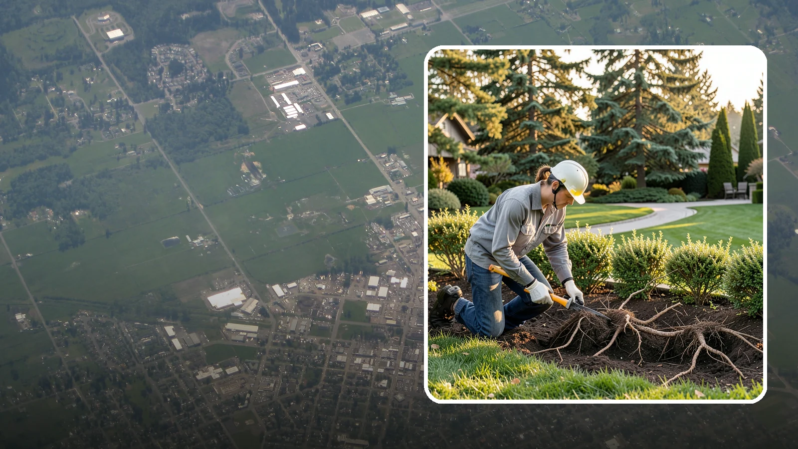 Root Pruning in Enumclaw, King County, WA - Targeted root pruning that manages invasive roots and prepares plants for a successful future move.