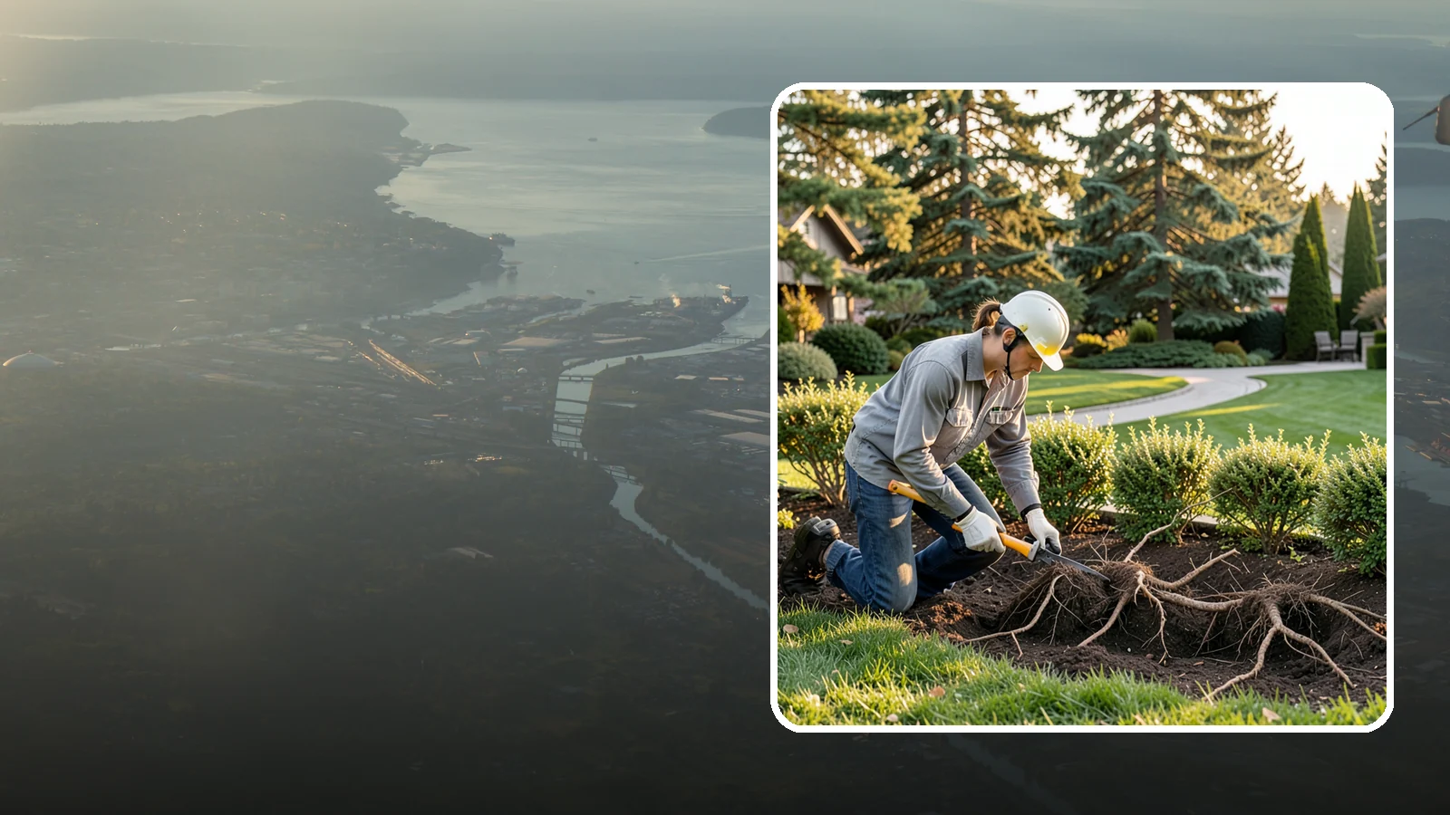 Root Pruning in Fife, Pierce County, WA - Targeted root pruning that manages invasive roots and prepares plants for a successful future move.