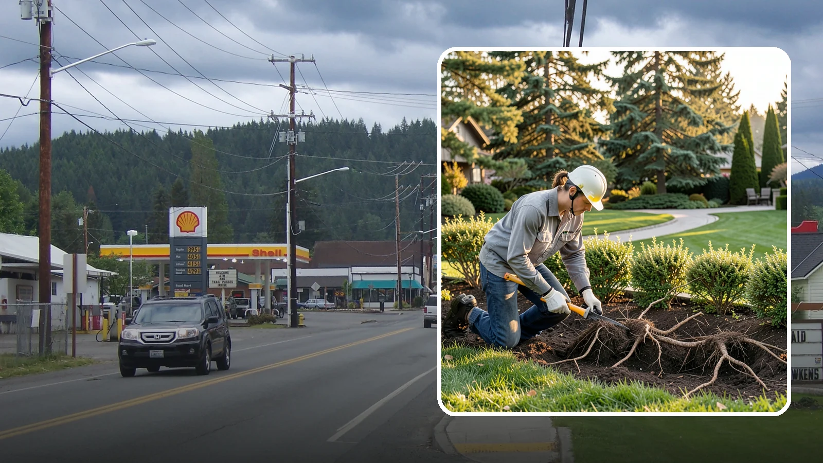 Root Pruning in Granite Falls, Snohomish County, WA - Targeted root pruning that manages invasive roots and prepares plants for a successful future move.