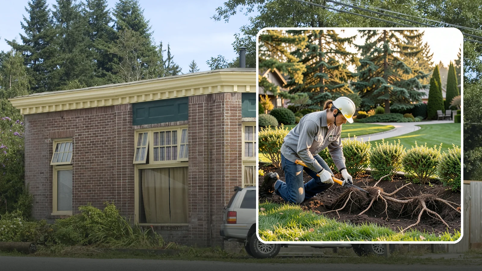 Root Pruning in Hamilton, Skagit County, WA - Targeted root pruning that manages invasive roots and prepares plants for a successful future move.