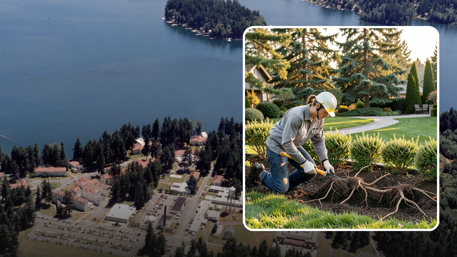 Root Pruning in Lakewood, Pierce County, WA - Targeted root pruning that manages invasive roots and prepares plants for a successful future move.
