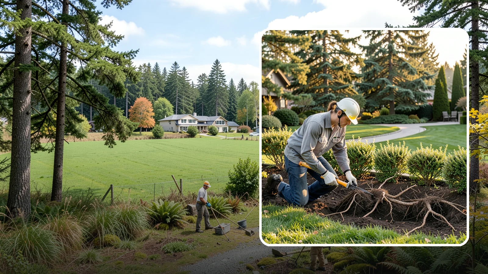 Root Pruning in Lyman, Skagit County, WA - Targeted root pruning that manages invasive roots and prepares plants for a successful future move.
