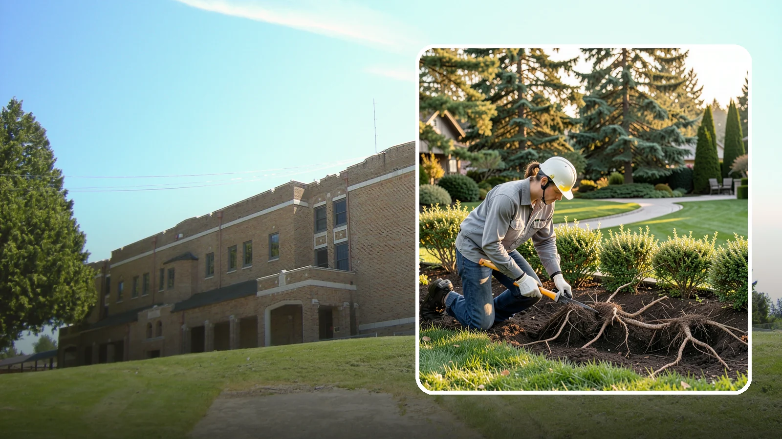 Root Pruning in Maple Valley, King County, WA - Targeted root pruning that manages invasive roots and prepares plants for a successful future move.