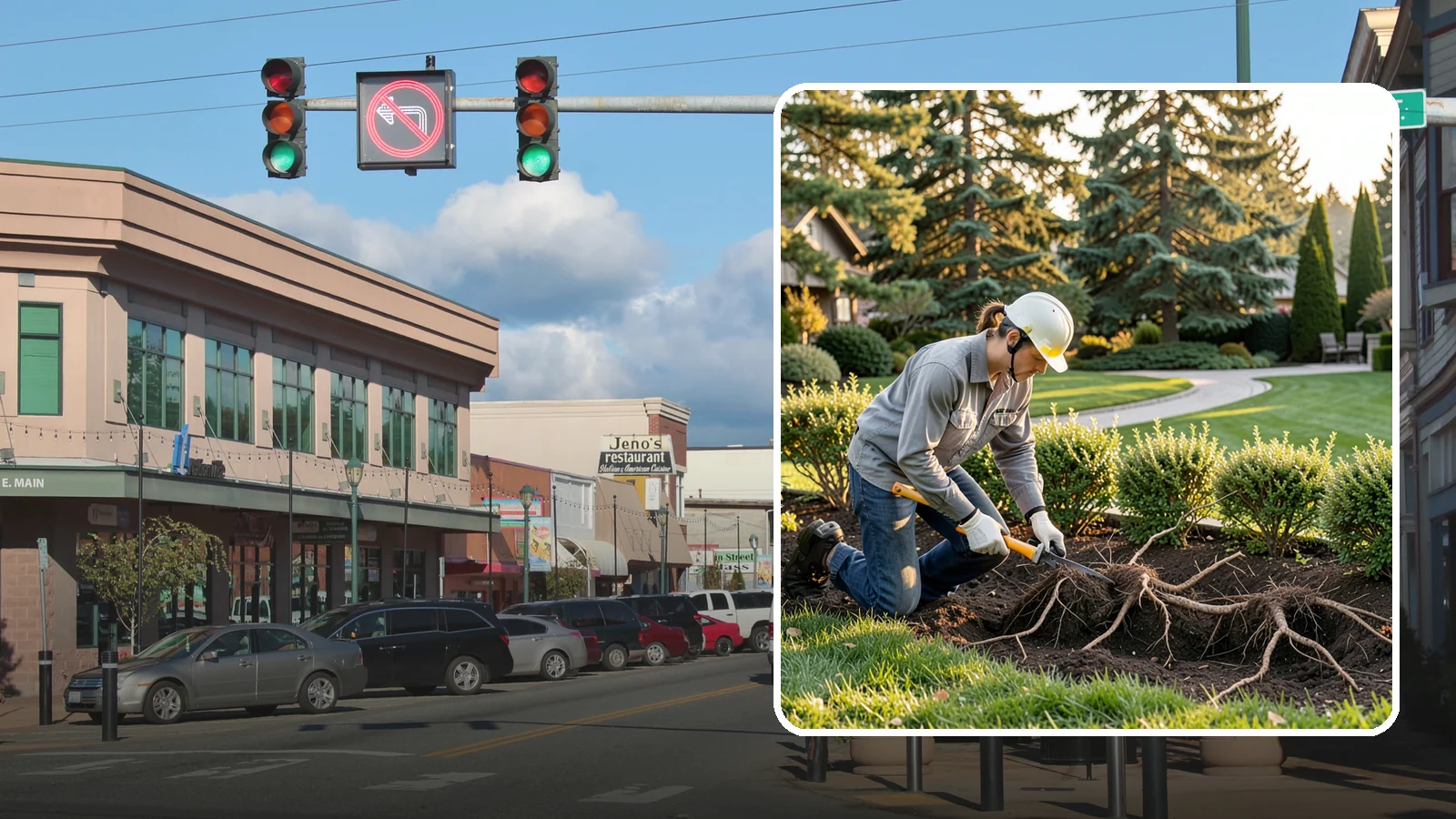 Root Pruning in Monroe, Snohomish County, WA - Targeted root pruning that manages invasive roots and prepares plants for a successful future move.