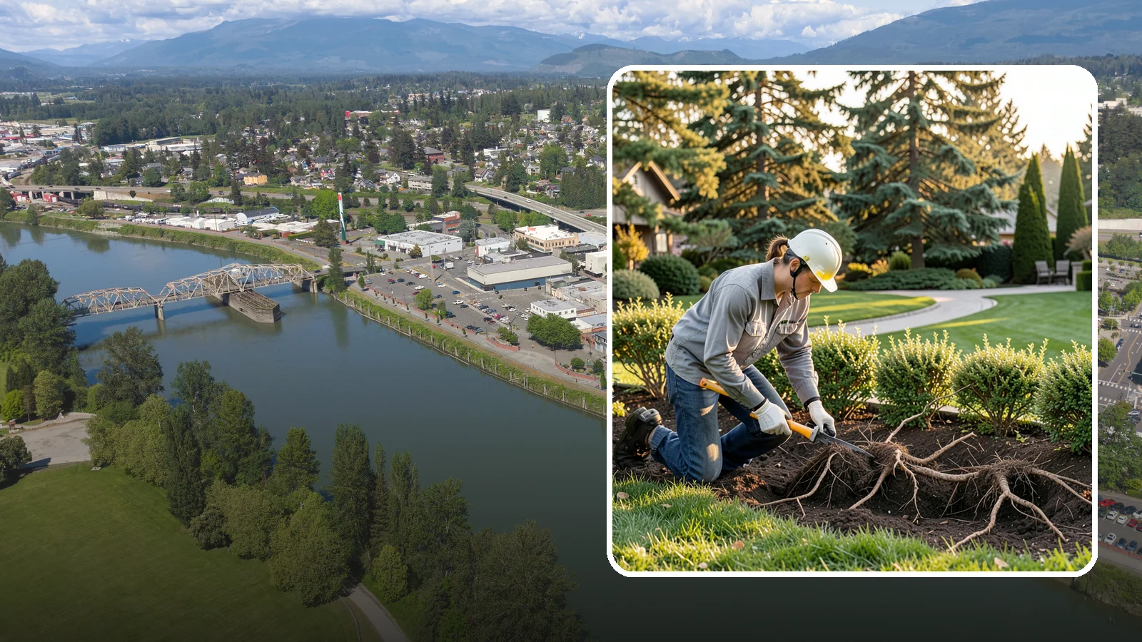 Root Pruning in Mount Vernon, Skagit County, WA - Targeted root pruning that manages invasive roots and prepares plants for a successful future move.