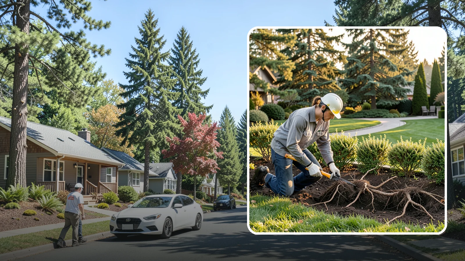 Root Pruning in Orting, Pierce County, WA - Targeted root pruning that manages invasive roots and prepares plants for a successful future move.