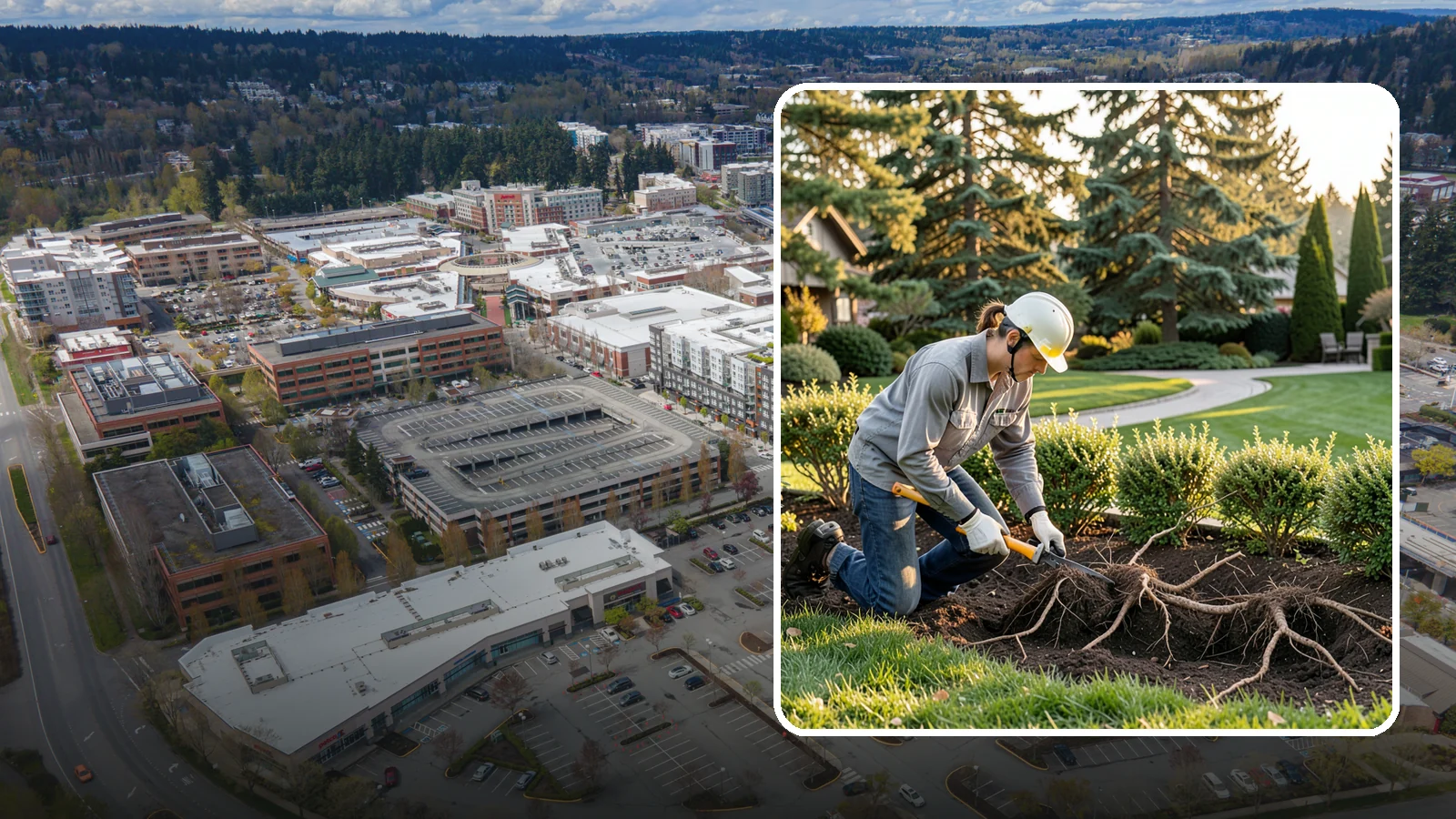 Root Pruning in Redmond, King County, WA - Targeted root pruning that manages invasive roots and prepares plants for a successful future move.