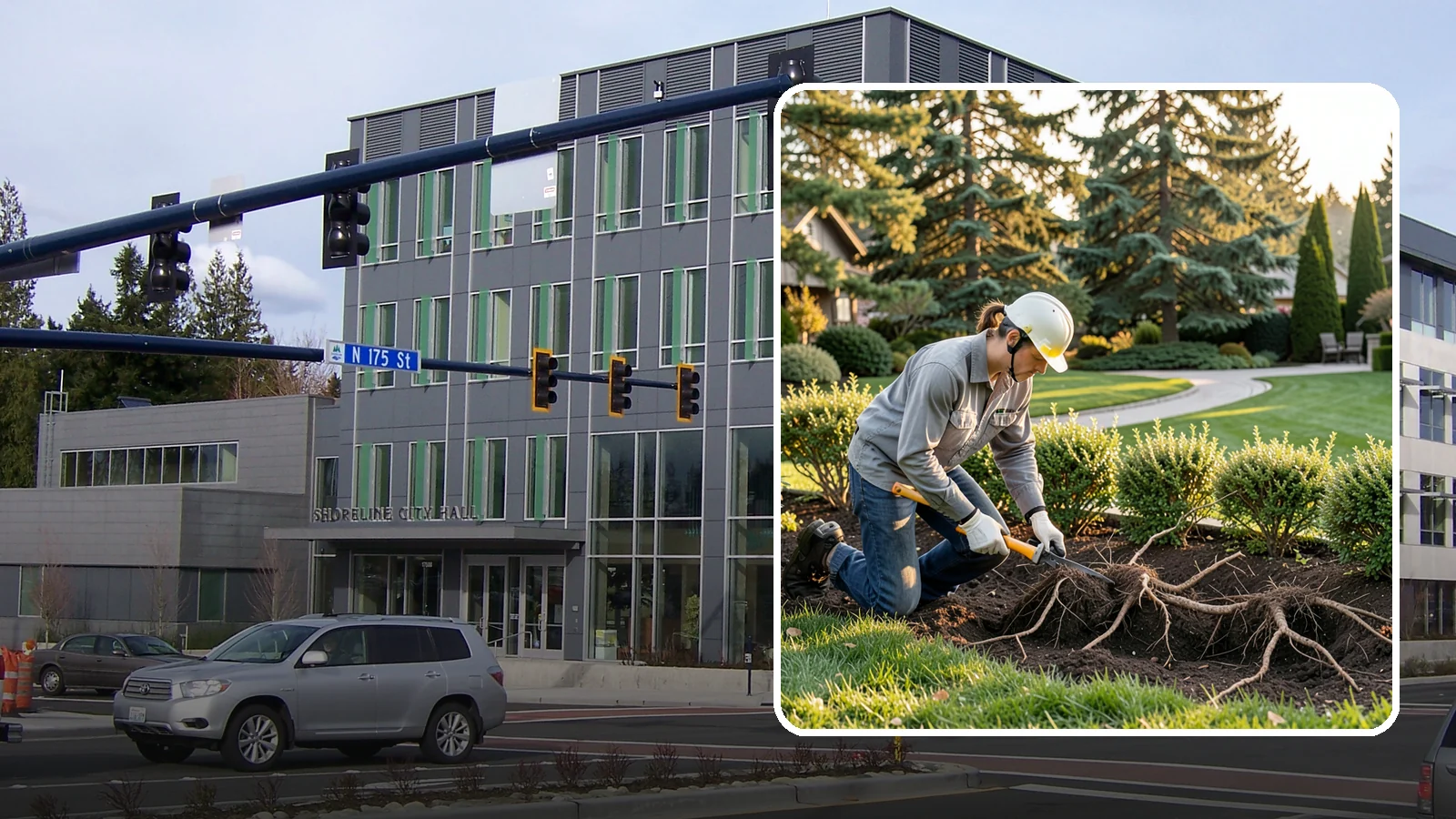 Root Pruning in Shoreline, King County, WA - Targeted root pruning that manages invasive roots and prepares plants for a successful future move.