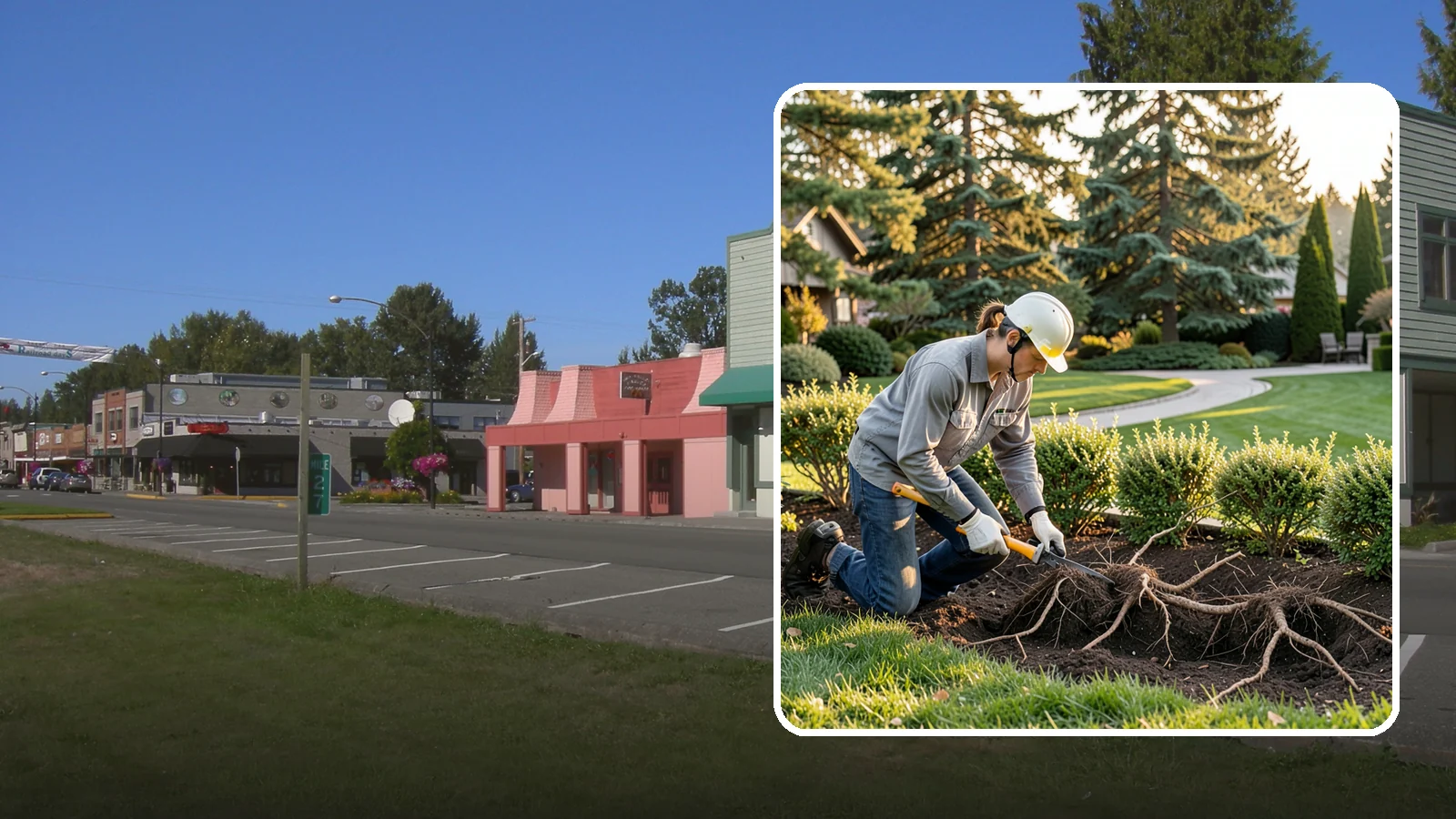 Root Pruning in Snoqualmie, King County, WA - Targeted root pruning that manages invasive roots and prepares plants for a successful future move.