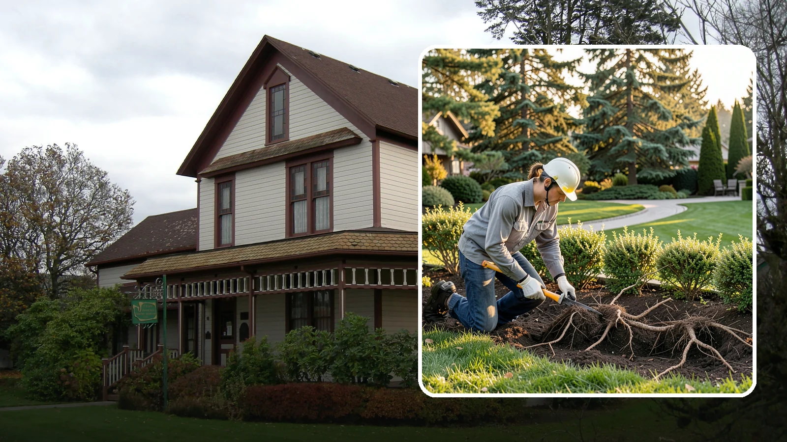 Root Pruning in Sumner, Pierce County, WA - Targeted root pruning that manages invasive roots and prepares plants for a successful future move.