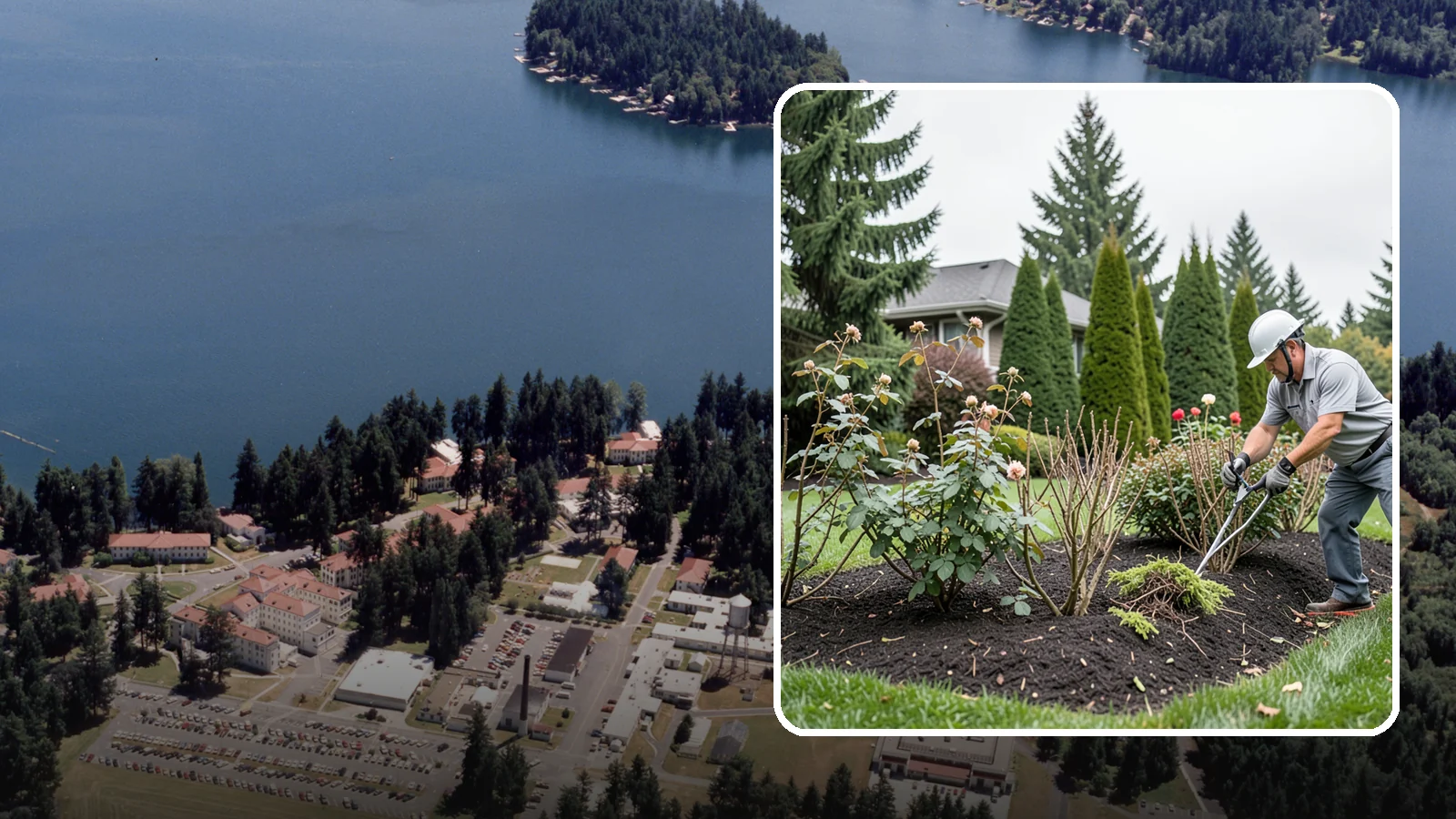 Rose Pruning in Lakewood, Pierce County, WA - Late-winter structural pruning of roses to remove old canes, shape the plant, and drive vigorous spring growth and blooms.