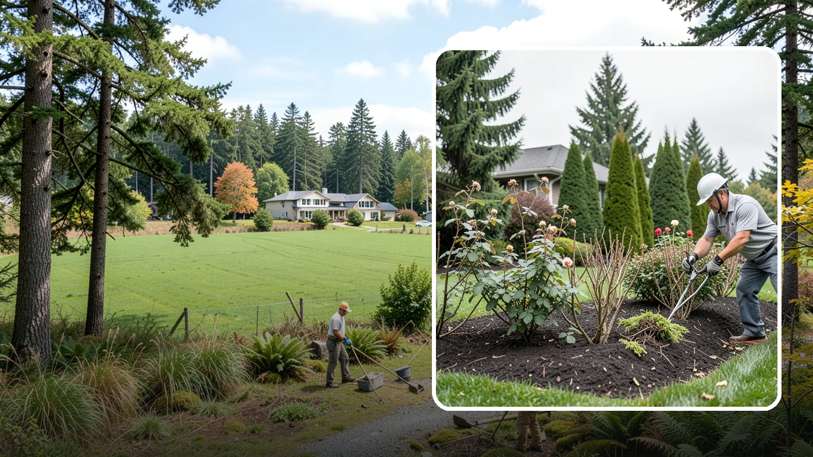 Rose Pruning in Lyman, Skagit County, WA - Late-winter structural pruning of roses to remove old canes, shape the plant, and drive vigorous spring growth and blooms.