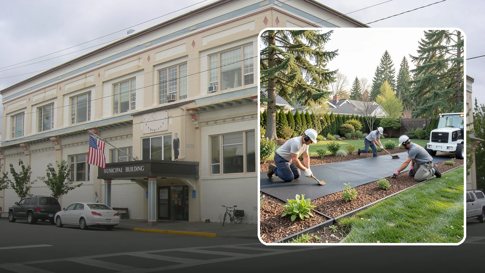Rubber Mulch Installation in Anacortes, Skagit County, WA - Recycled rubber mulch installed for playgrounds, play areas, and beds that never need replacing.