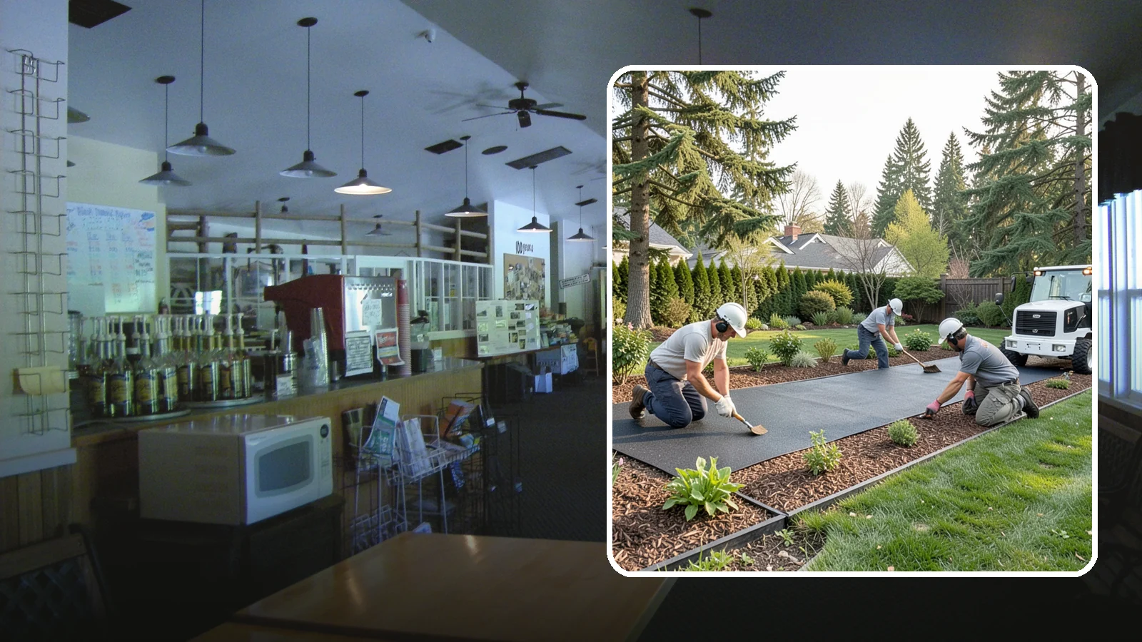 Rubber Mulch Installation in Black Diamond, King County, WA - Recycled rubber mulch installed for playgrounds, play areas, and beds that never need replacing.
