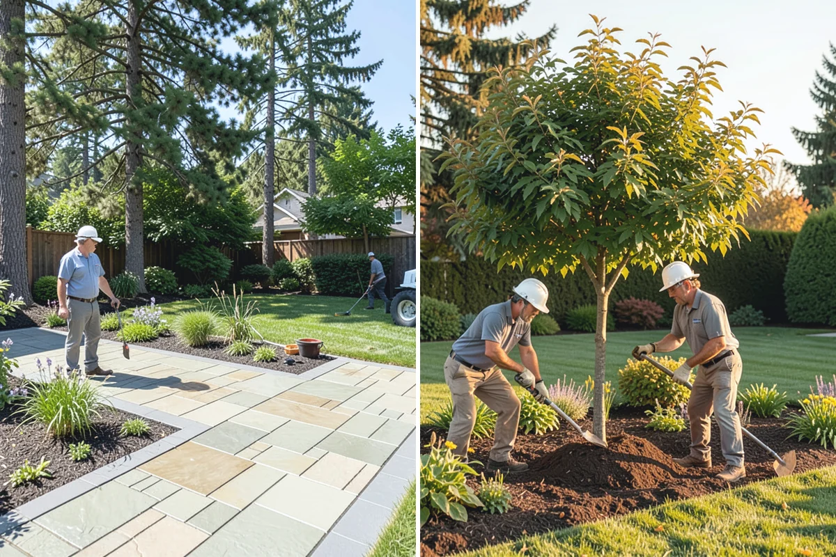Rubber Mulch Installation in Bonney Lake, Pierce County, WA - Define and prep the area