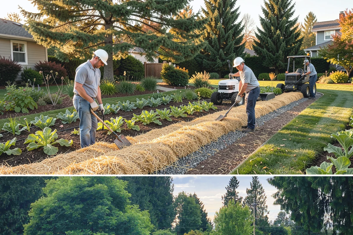 Rubber Mulch Installation in Bonney Lake, Pierce County, WA - Can be installed year-round.