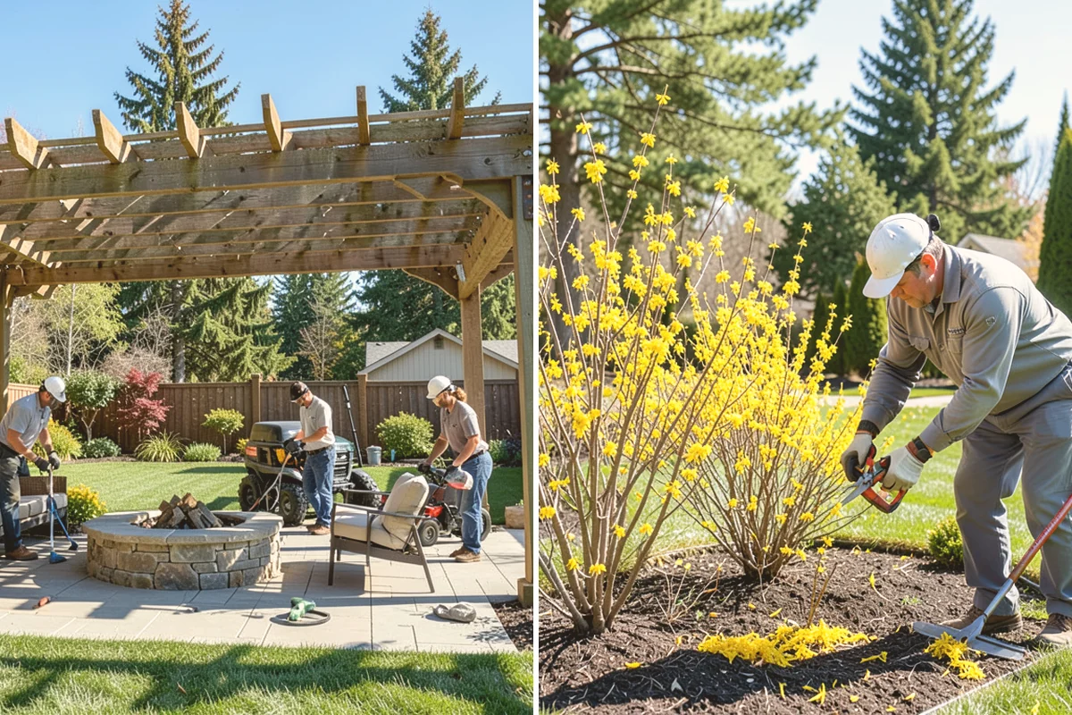 Rubber Mulch Installation in Bothell, King County, WA - Define and prep the area