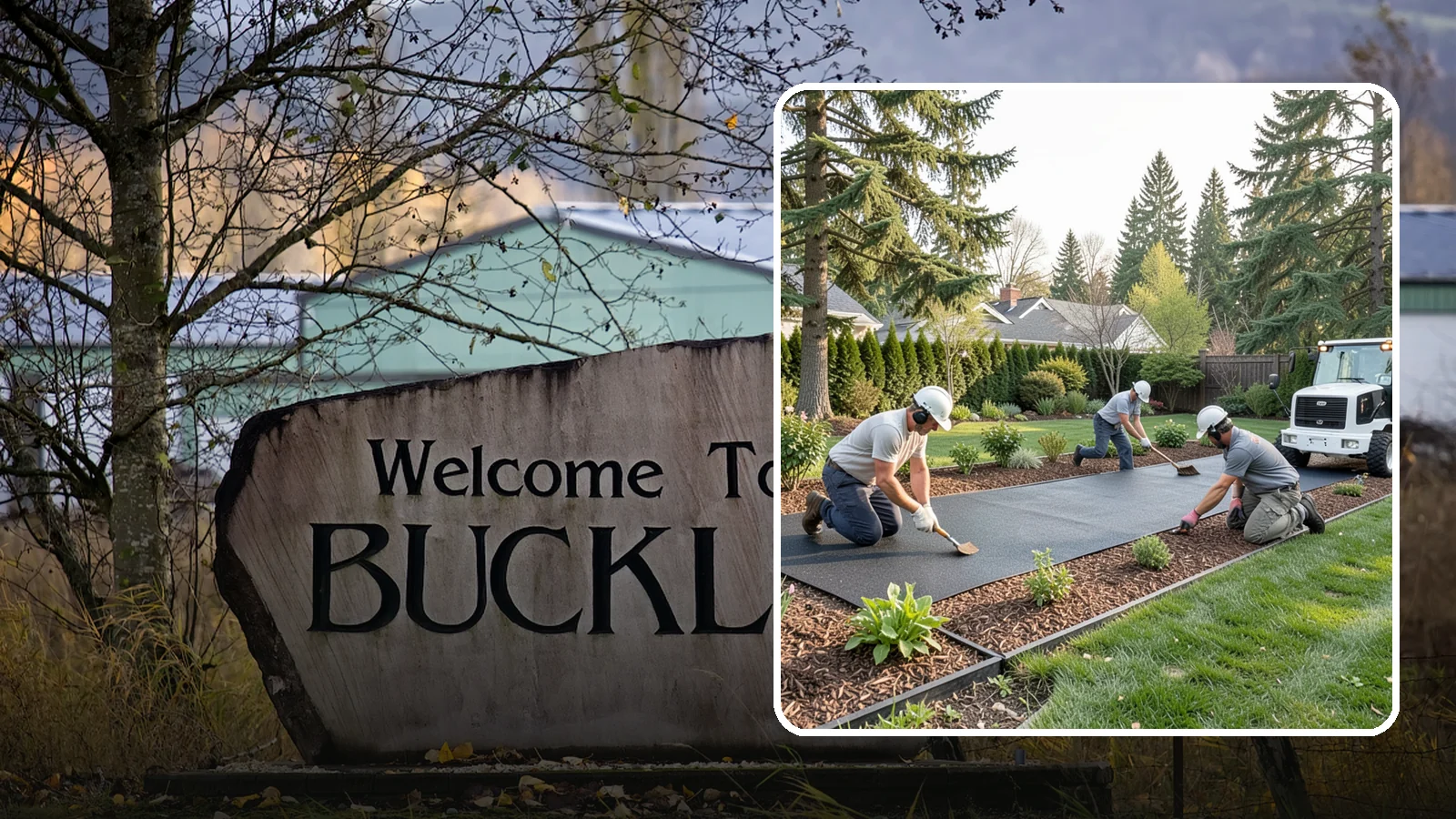 Rubber Mulch Installation in Buckley, Pierce County, WA - Recycled rubber mulch installed for playgrounds, play areas, and beds that never need replacing.