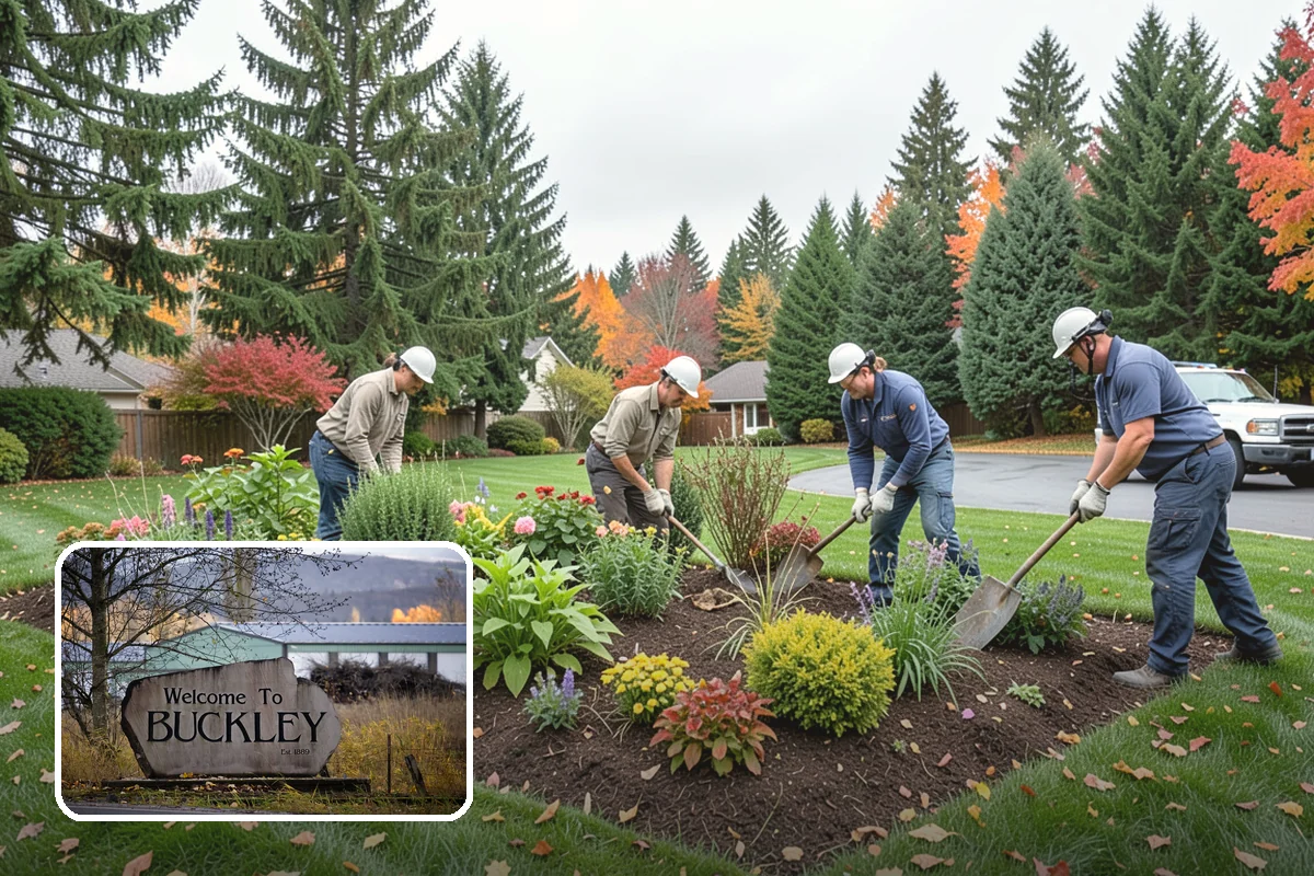 Rubber Mulch Installation in Buckley, Pierce County, WA - Never decomposes or needs replacing