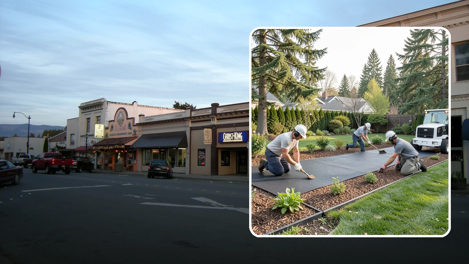 Rubber Mulch Installation in Burlington, Skagit County, WA - Recycled rubber mulch installed for playgrounds, play areas, and beds that never need replacing.