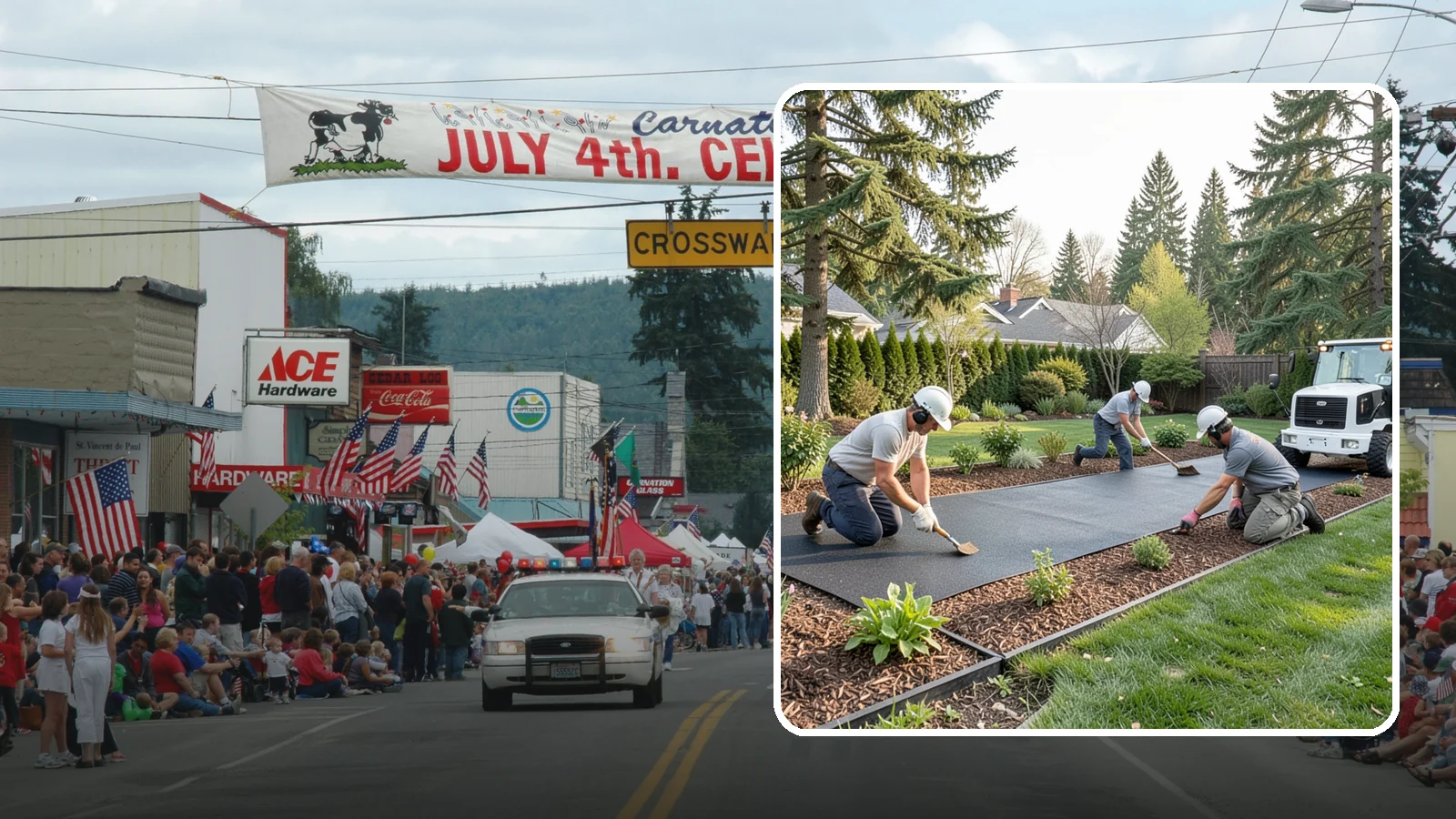 Rubber Mulch Installation in Carnation, King County, WA - Recycled rubber mulch installed for playgrounds, play areas, and beds that never need replacing.
