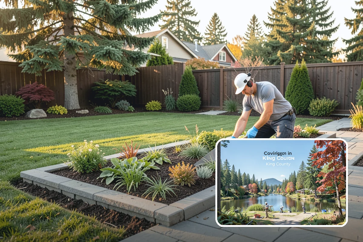 Rubber Mulch Installation in Covington, King County, WA - Never decomposes or needs replacing