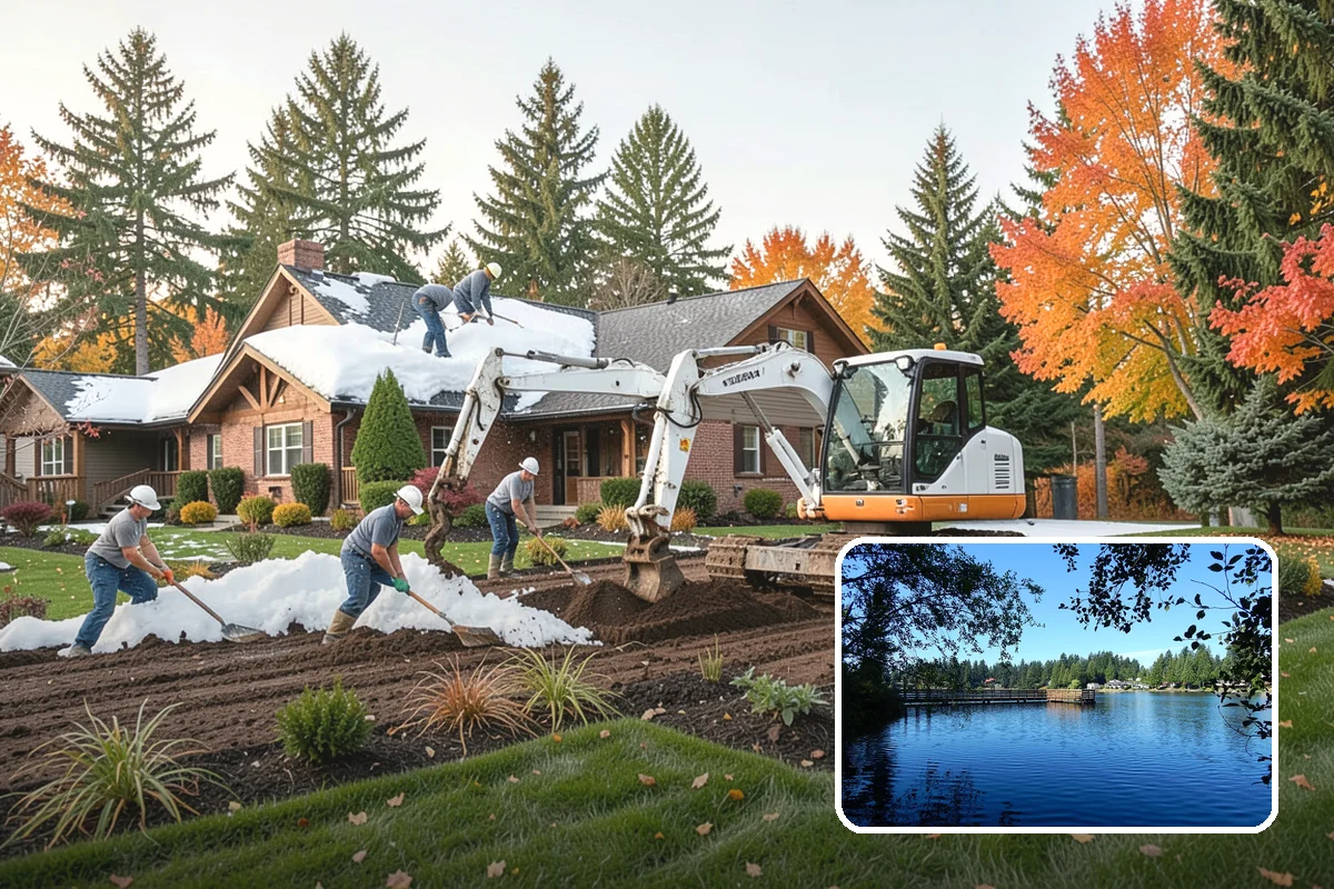 Rubber Mulch Installation in Federal Way, King County, WA - Never decomposes or needs replacing