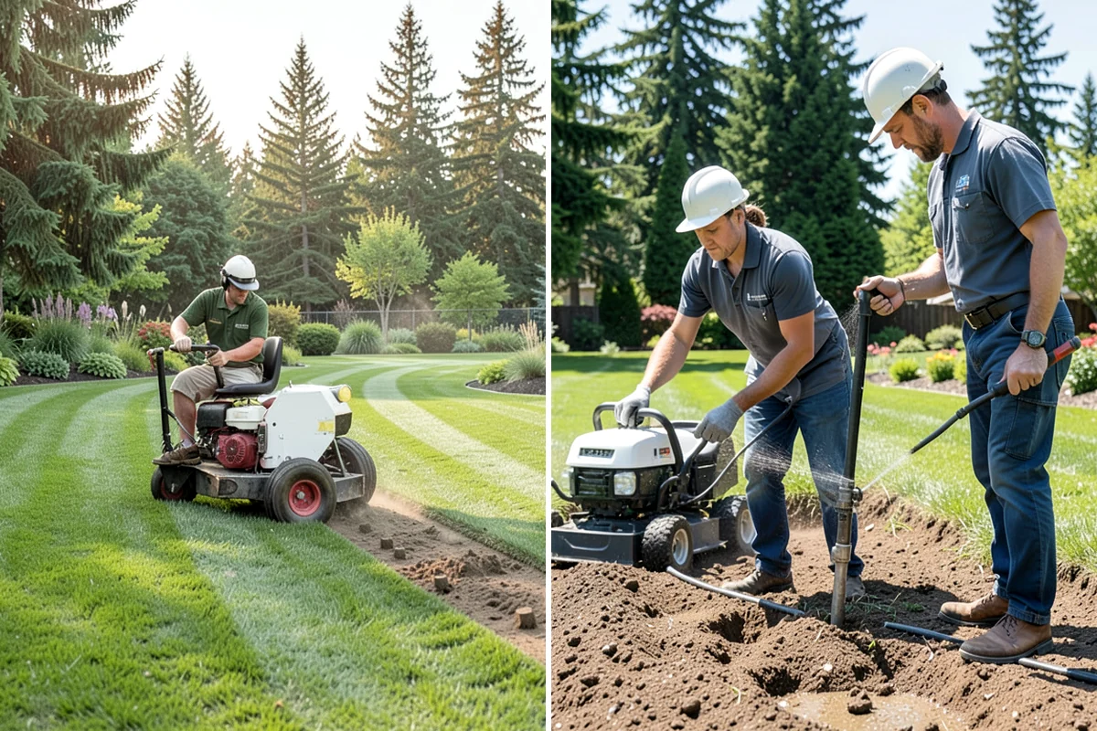 Rubber Mulch Installation in Federal Way, King County, WA - Define and prep the area
