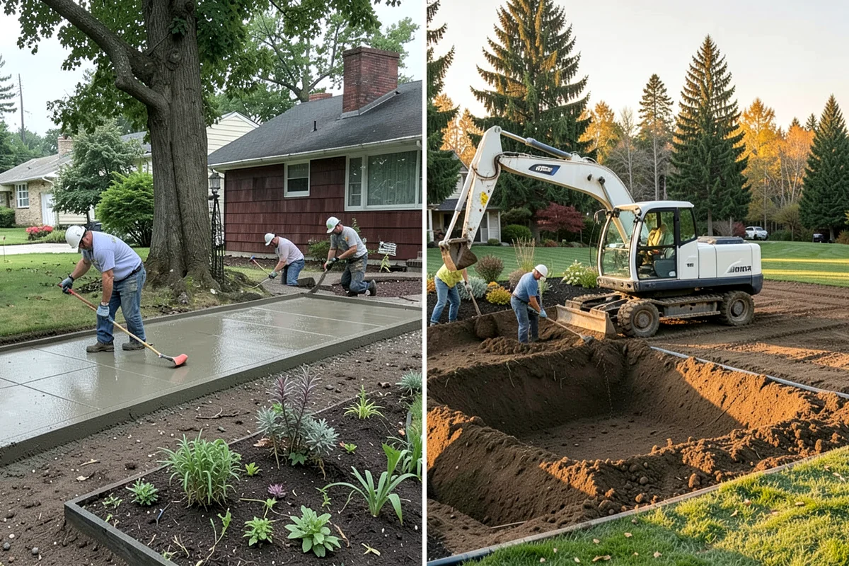 Rubber Mulch Installation in Fircrest, Pierce County, WA - Define and prep the area