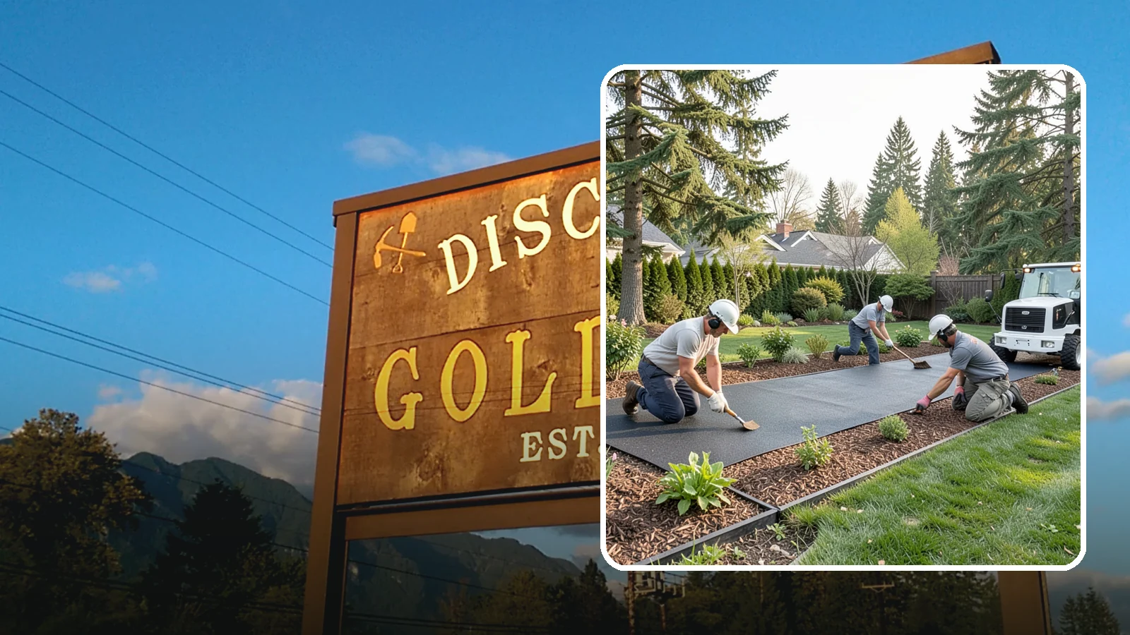 Rubber Mulch Installation in Gold Bar, Snohomish County, WA - Recycled rubber mulch installed for playgrounds, play areas, and beds that never need replacing.