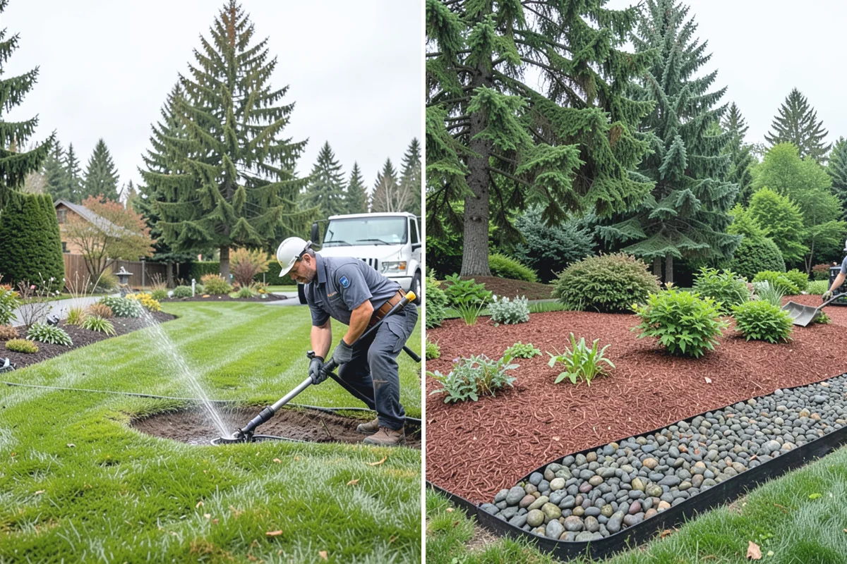 Rubber Mulch Installation in Granite Falls, Snohomish County, WA - Define and prep the area