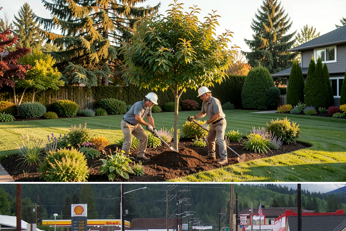 Rubber Mulch Installation in Granite Falls, Snohomish County, WA - Can be installed year-round.