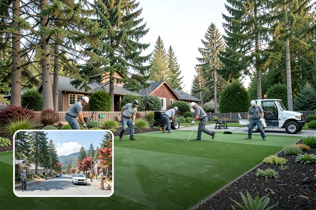 Rubber Mulch Installation in Hunts Point, King County, WA - Never decomposes or needs replacing