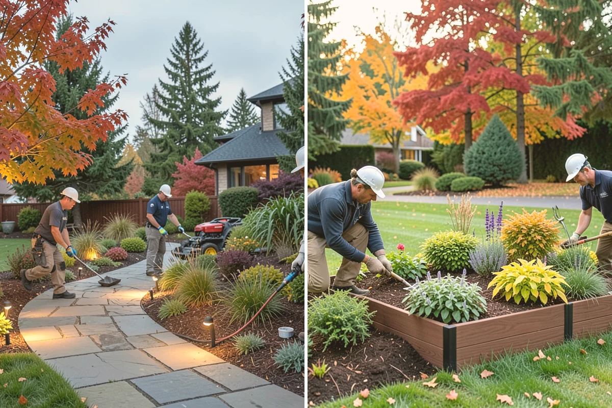 Rubber Mulch Installation in Kirkland, King County, WA - Define and prep the area