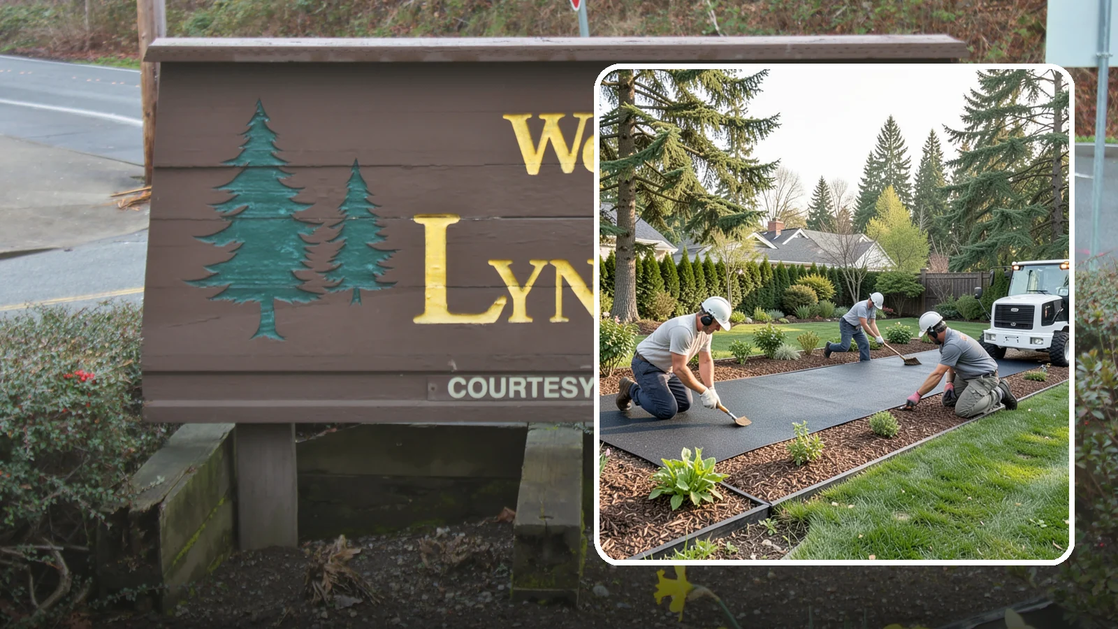 Rubber Mulch Installation in Lynnwood, Snohomish County, WA - Recycled rubber mulch installed for playgrounds, play areas, and beds that never need replacing.