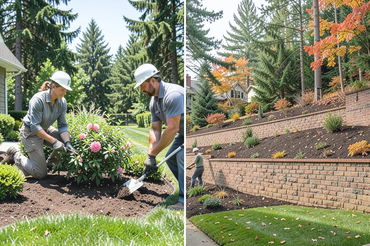 Rubber Mulch Installation in Marysville, Snohomish County, WA - Define and prep the area