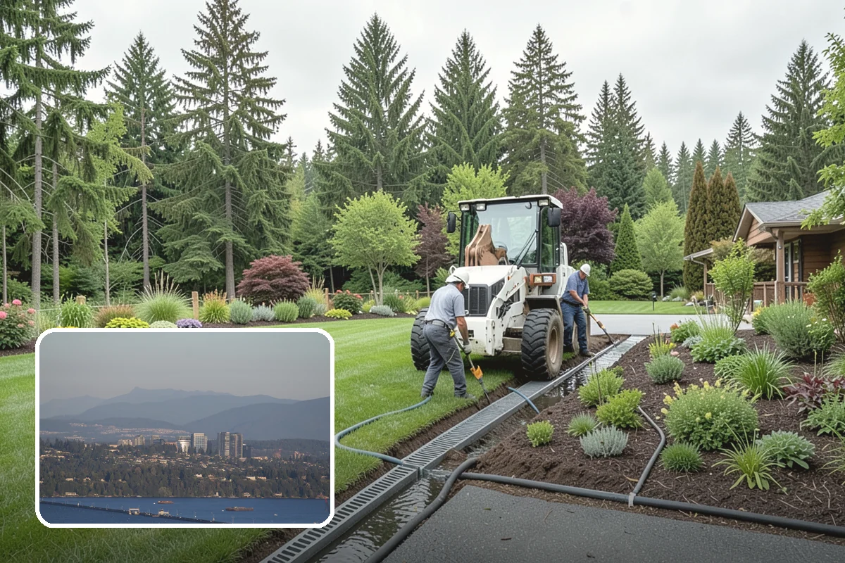 Rubber Mulch Installation in Medina, King County, WA - Never decomposes or needs replacing