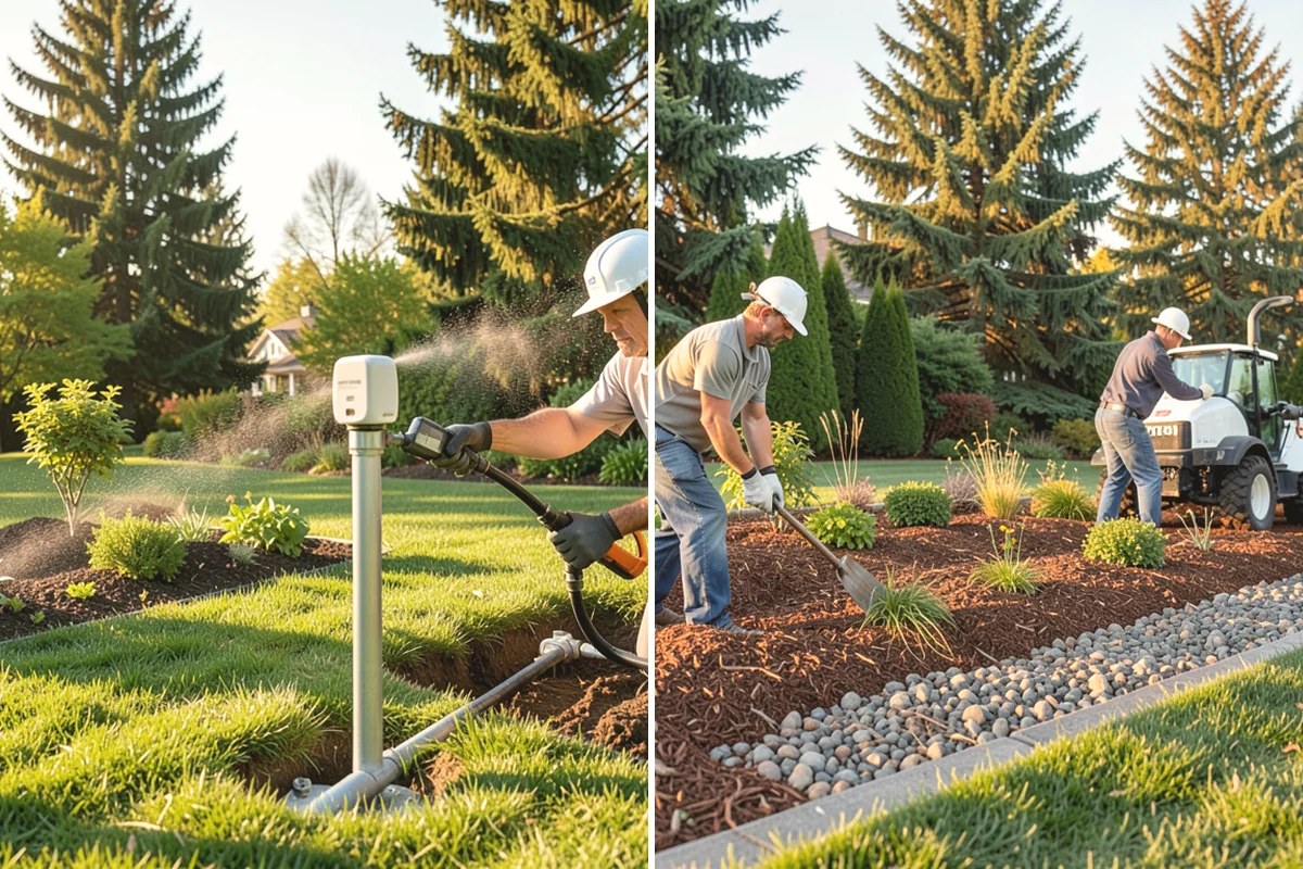 Rubber Mulch Installation in Mill Creek, Snohomish County, WA - Define and prep the area